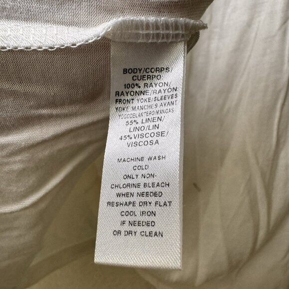 LOFT resort white lace tee Size Médium Crochet Neckline Lightweight - Picture 5 of 7
